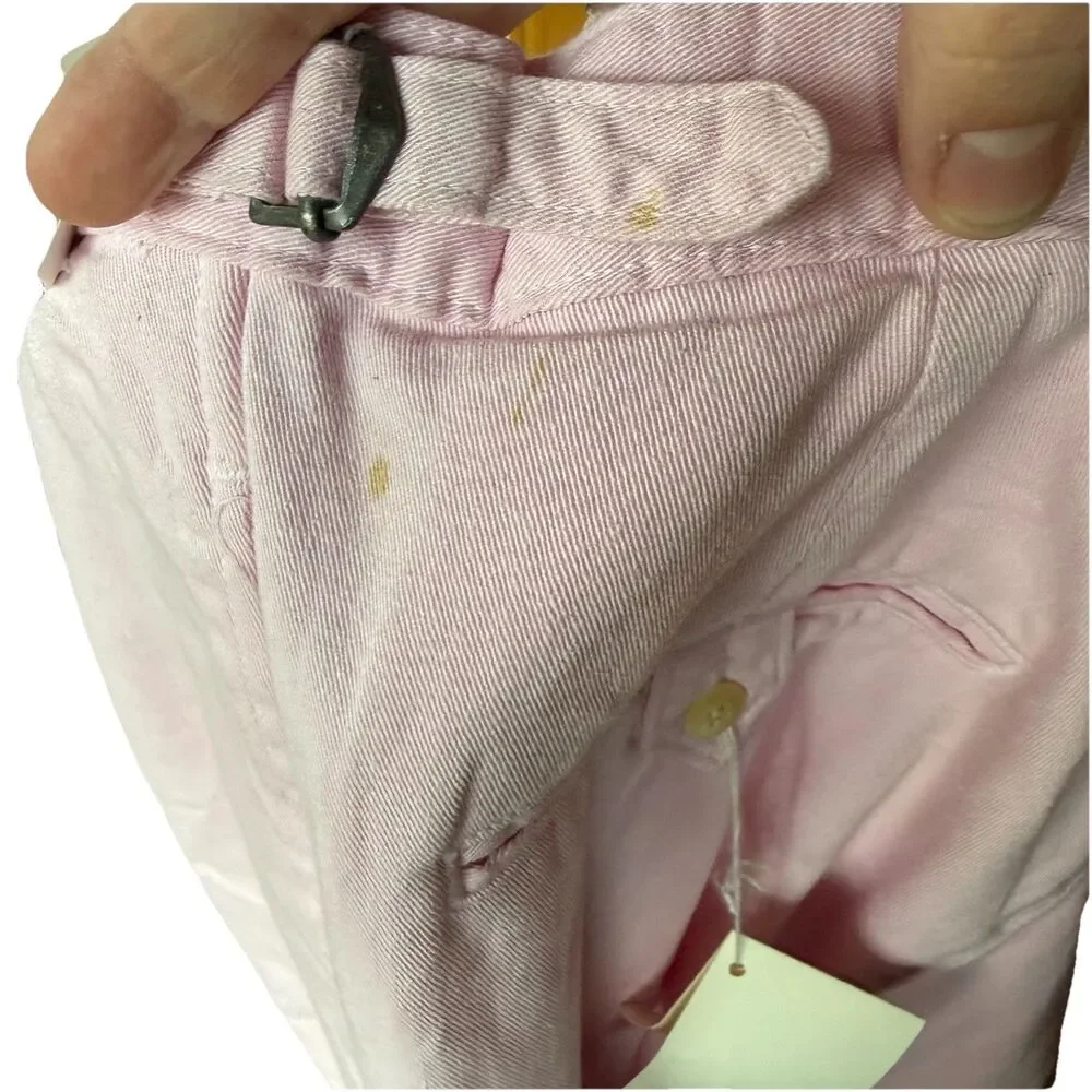 Vintage Polo Ralph Lauren Pink Pleated Palm Desert Pant Ivy League NOS 33x36 - Picture 16 of 16
